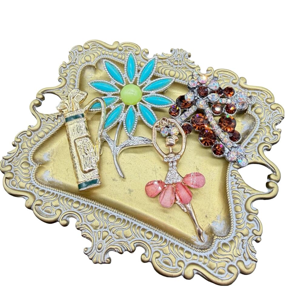 Vintage Brooch Lot: Jewelry Crafting, Repurposing
